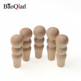 5Pcs Creative Five People Wooden Peg Dolls Toy People Manual Painting Dolls Crafts Graffiti Unfinished Solid Wood DIY Wood Craft