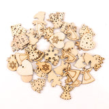 Home Decoration Hanging Ornament Accessory Painting Scrapbooking Craft Wooden DIY Animal Plant Cake Shape Handmade 20-40mm MZ281