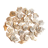 Home Decoration Hanging Ornament Accessory Painting Scrapbooking Craft Wooden DIY Animal Plant Cake Shape Handmade 20-40mm MZ281