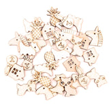 Home Decoration Hanging Ornament Accessory Painting Scrapbooking Craft Wooden DIY Animal Plant Cake Shape Handmade 20-40mm MZ281
