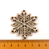Handmade Wooden Crafts Home Decoration Accessories Scrapbooks Painting DIY Christmas Festival Snowflake Pattern 45-50mm 10pcs