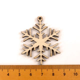Handmade Wooden Crafts Home Decoration Accessories Scrapbooks Painting DIY Christmas Festival Snowflake Pattern 45-50mm 10pcs