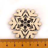 Handmade Wooden Crafts Home Decoration Accessories Scrapbooks Painting DIY Christmas Festival Snowflake Pattern 45-50mm 10pcs