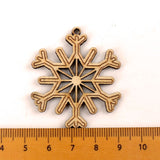 Handmade Wooden Crafts Home Decoration Accessories Scrapbooks Painting DIY Christmas Festival Snowflake Pattern 45-50mm 10pcs