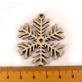 Handmade Wooden Crafts Home Decoration Accessories Scrapbooks Painting DIY Christmas Festival Snowflake Pattern 45-50mm 10pcs