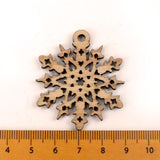 Handmade Wooden Crafts Home Decoration Accessories Scrapbooks Painting DIY Christmas Festival Snowflake Pattern 45-50mm 10pcs