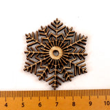 Handmade Wooden Crafts Home Decoration Accessories Scrapbooks Painting DIY Christmas Festival Snowflake Pattern 45-50mm 10pcs