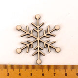 Handmade Wooden Crafts Home Decoration Accessories Scrapbooks Painting DIY Christmas Festival Snowflake Pattern 45-50mm 10pcs