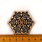 Handmade Wooden Crafts Home Decoration Accessories Scrapbooks Painting DIY Christmas Festival Snowflake Pattern 45-50mm 10pcs