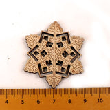 Handmade Wooden Crafts Home Decoration Accessories Scrapbooks Painting DIY Christmas Festival Snowflake Pattern 45-50mm 10pcs