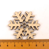 Handmade Wooden Crafts Home Decoration Accessories Scrapbooks Painting DIY Christmas Festival Snowflake Pattern 45-50mm 10pcs