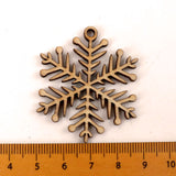Handmade Wooden Crafts Home Decoration Accessories Scrapbooks Painting DIY Christmas Festival Snowflake Pattern 45-50mm 10pcs