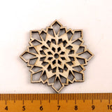 Handmade Wooden Crafts Home Decoration Accessories Scrapbooks Painting DIY Christmas Festival Snowflake Pattern 45-50mm 10pcs