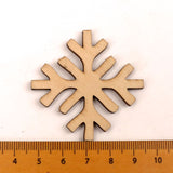 Handmade Wooden Crafts Home Decoration Accessories Scrapbooks Painting DIY Christmas Festival Snowflake Pattern 45-50mm 10pcs