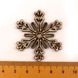 Handmade Wooden Crafts Home Decoration Accessories Scrapbooks Painting DIY Christmas Festival Snowflake Pattern 45-50mm 10pcs