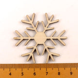 Handmade Wooden Crafts Home Decoration Accessories Scrapbooks Painting DIY Christmas Festival Snowflake Pattern 45-50mm 10pcs