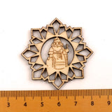 Handmade Wooden Crafts Home Decoration Accessories Scrapbooks Painting DIY Christmas Festival Snowflake Pattern 45-50mm 10pcs