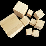 Wooden Square Blocks Unfinished Wood Solid Wood Cube Mini Cubes DIY Woodwork Craft Embellishment for Wedding Christmas Party