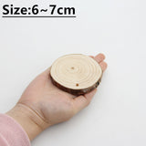 1pcs 5-15mm Unfinished Natural Cut Long Round Plate Wooden Chips Discs  Crafts Painting Decoration Slices Circles Ornament Gifts