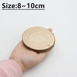 1pcs 5-15mm Unfinished Natural Cut Long Round Plate Wooden Chips Discs  Crafts Painting Decoration Slices Circles Ornament Gifts