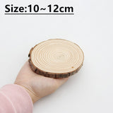 1pcs 5-15mm Unfinished Natural Cut Long Round Plate Wooden Chips Discs  Crafts Painting Decoration Slices Circles Ornament Gifts