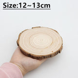 1pcs 5-15mm Unfinished Natural Cut Long Round Plate Wooden Chips Discs  Crafts Painting Decoration Slices Circles Ornament Gifts