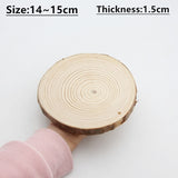 1pcs 5-15mm Unfinished Natural Cut Long Round Plate Wooden Chips Discs  Crafts Painting Decoration Slices Circles Ornament Gifts