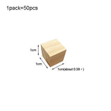 Wooden Square Blocks Unfinished Wood Solid Wood Cube Mini Cubes DIY Woodwork Craft Embellishment for Wedding Christmas Party